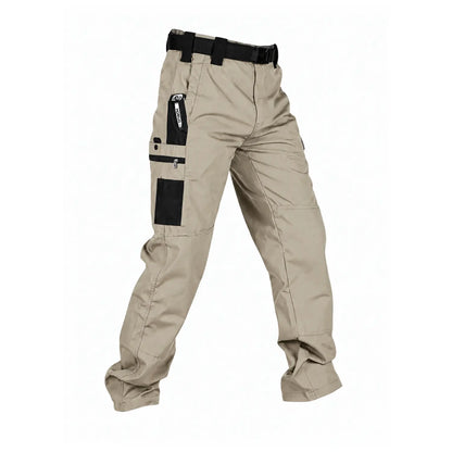 Men's Tactical Cargo Pants, 230g/m² Water & Abrasion Resistant Fabric