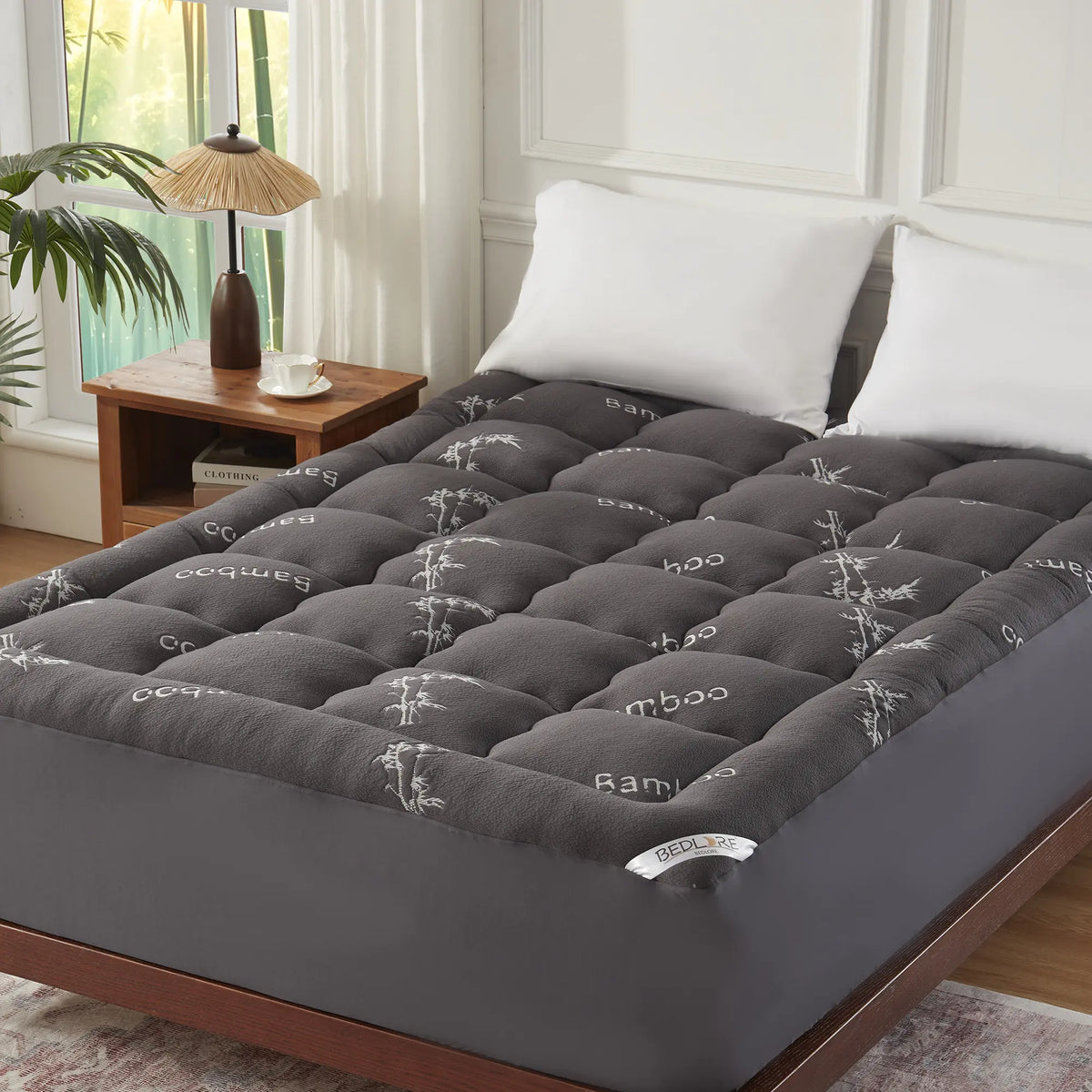 ☁️Cooling Mattress Topper for Back Pain - Extra Thick Fitted Sheet