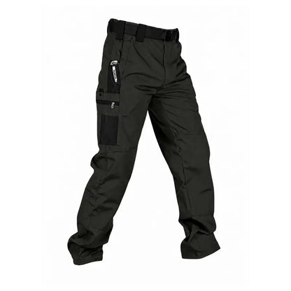 Men's Tactical Cargo Pants, 230g/m² Water & Abrasion Resistant Fabric