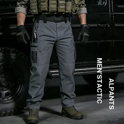 Men's Tactical Cargo Pants, 230g/m² Water & Abrasion Resistant Fabric