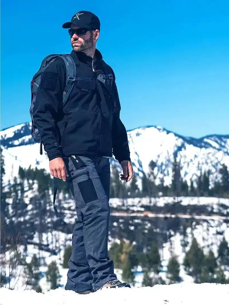 Men's Tactical Cargo Pants, 230g/m² Water & Abrasion Resistant Fabric