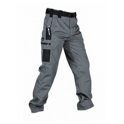 Men's Tactical Cargo Pants, 230g/m² Water & Abrasion Resistant Fabric